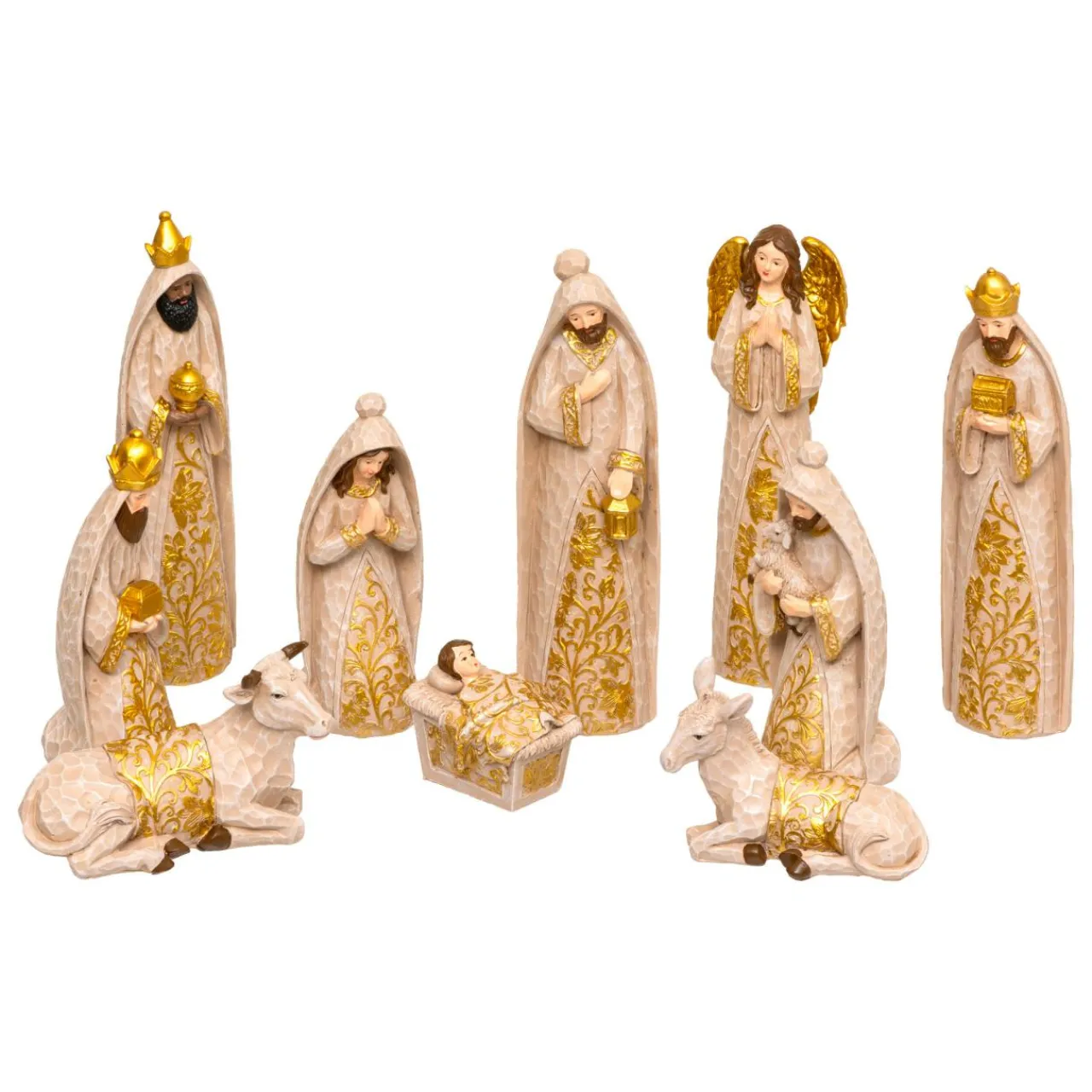 JJA Lot de 10 santons (Hauteur 20 cm) D'Adonis Or Sale
