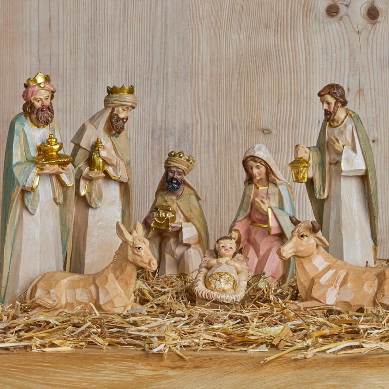 KAEMINGK Lot de 8 santons (Hauteur 20 cm) de Gioia Beige Best
