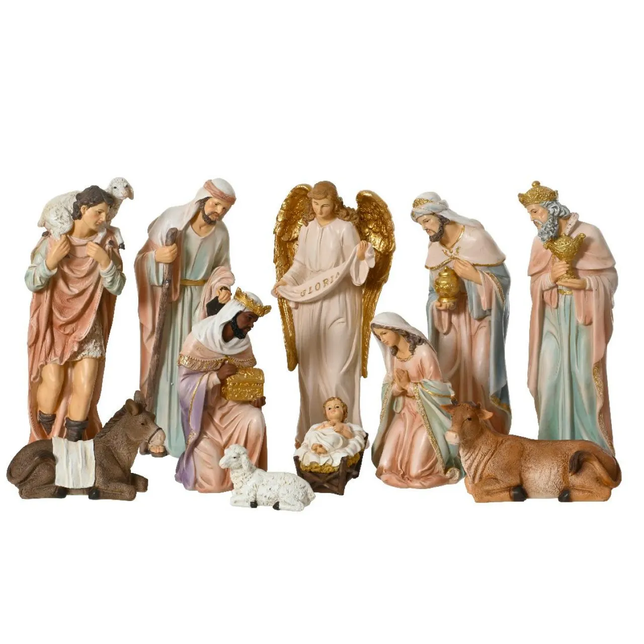 KAEMINGK Lot de 11 santons (Hauteur 30 cm) de Jeanne Multicolore Best