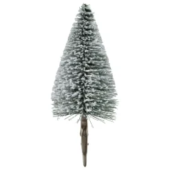 FEERIC LIGHTS Lot de 4 sapins sur pince (H16-H13 cm) Forêt enchantée enneigé Vert Best
