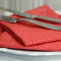 L'EFFET PAPILLON Lot de 3 serviettes coton (40 x 40 cm) Etincelle s Rouge Sale