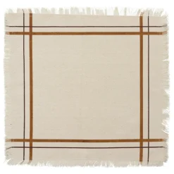 ATMOSPHERA Lot de 2 serviettes coton (40 x 40 cm) Ray Beige Best