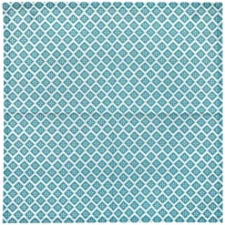 ATMOSPHERA Lot de 4 serviettes coton (40 x 40 cm) Tika Bleu canard New