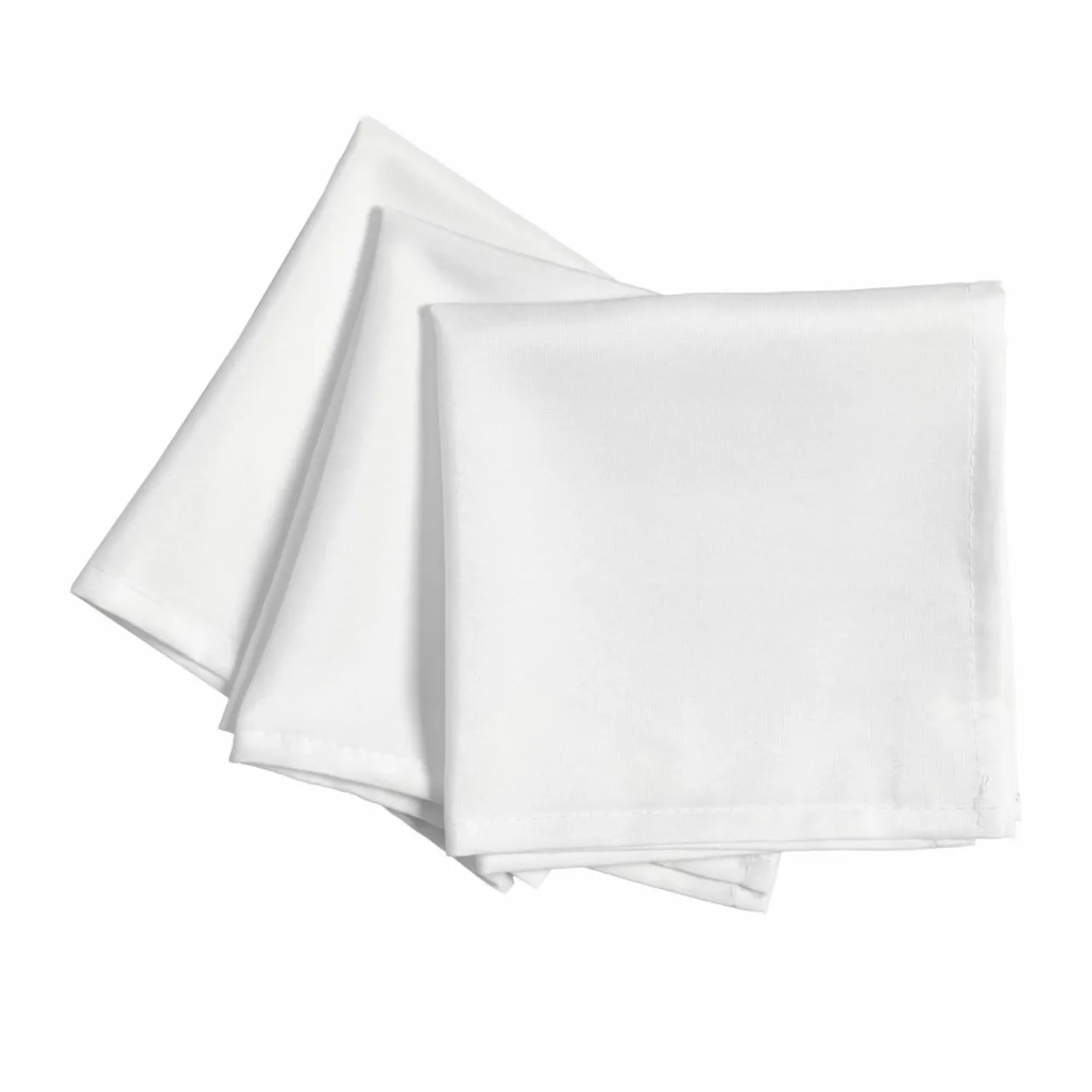 EMINZA Lot de 3 serviettes de table polyester (40 x 40 cm) Elise hes Blanc Best