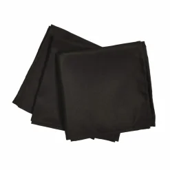 EMINZA Lot de 3 serviettes de table polyester (40 x 40 cm) Elise es Noir Clearance