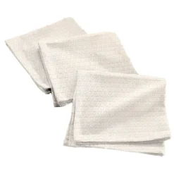 douceur d'intu017drieur Lot de 3 serviettes de table (40 x 40 cm) Stella Blanc Hot