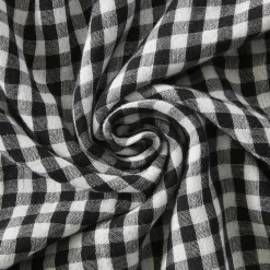 EMINZA Lot de 3 serviettes gaze de coton (40 x 40 cm) Gaïa vichy e Noir Hot