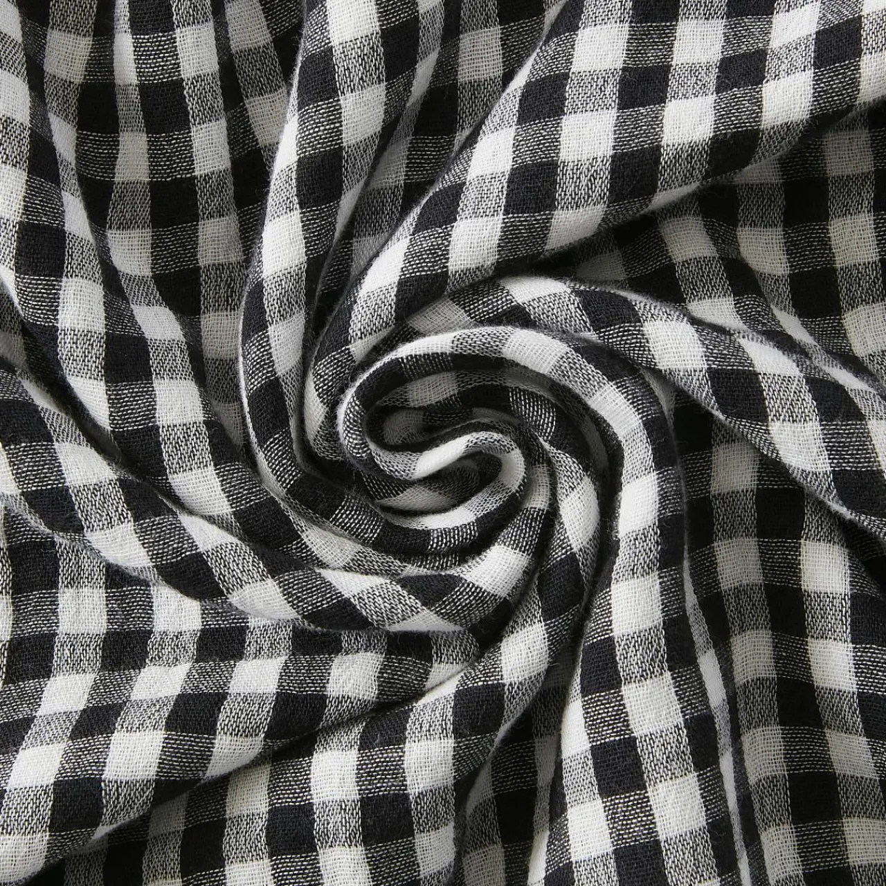 EMINZA Lot de 3 serviettes gaze de coton (40 x 40 cm) Gaïa vichy e Noir Hot