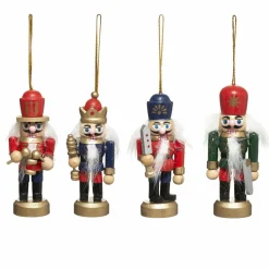 Feeric Lights & Christmas Lot de 4 soldats Casse noisette à suspendre (H8 cm) Multicolore Sale