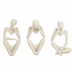 OSTARIA Lot de 3 statues contemporaines (H22 cm) Dolo Blanc Sale