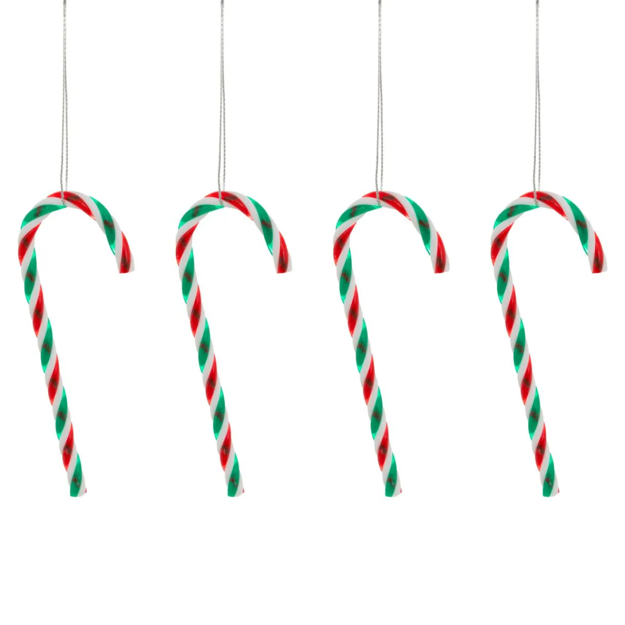 JJA Lot de 4 Sucres d'orge (H12 cm) Confiserie et Rouge Vert Discount