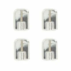 LUANCE lot de 4 supports adhésifs Chrome Gris Discount