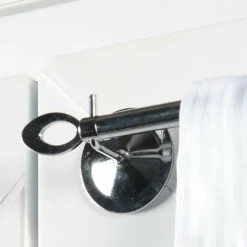 LUANCE Lot de 2 supports adhésifs métal Chrome Gris New