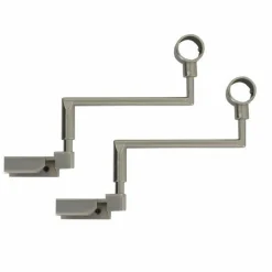 LUANCE Lot de 2 supports Fix'vit (L180 - D20 mm) Argent Clearance