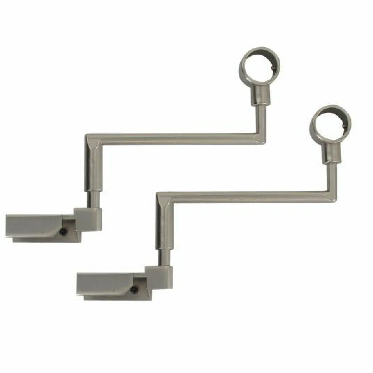 LUANCE Lot de 2 supports Fix'vit (L180 - D20 mm) Argent Clearance