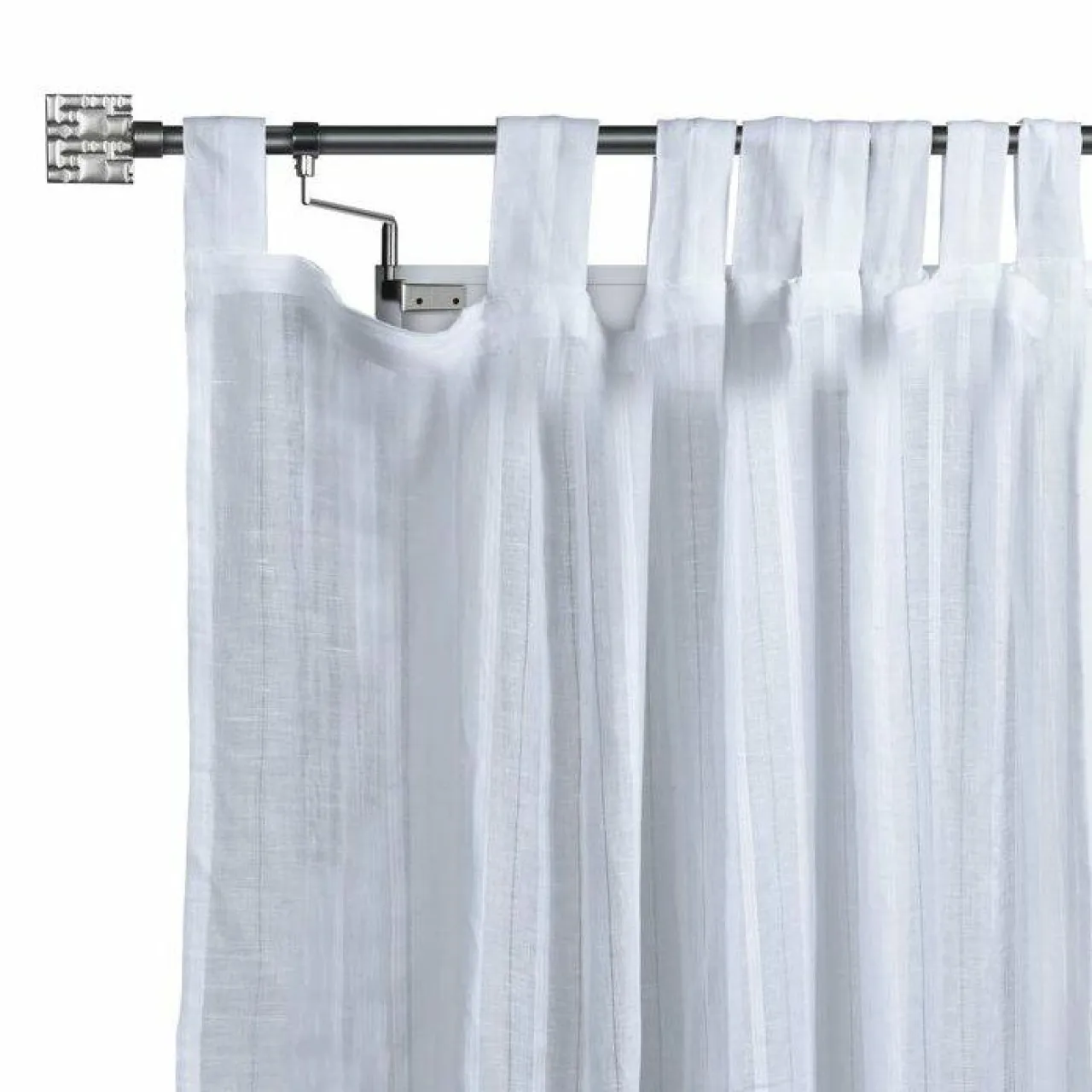 LUANCE Lot de 2 supports Fix'vit (L180 - D20 mm) Argent Clearance