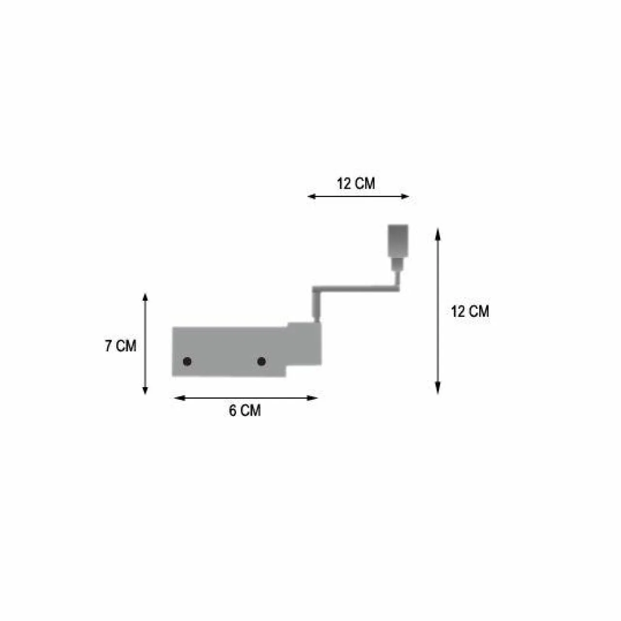 LUANCE Lot de 2 supports Fix'vit (L180 - D20 mm) Argent Clearance