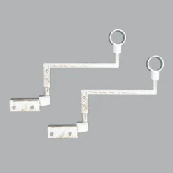 LUANCE Lot de 2 supports Fix'vit (L180 - D20 mm) Blanc