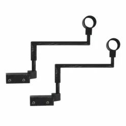 LUANCE Lot de 2 supports Fix'vit (L180 - D20 mm) Noir Discount