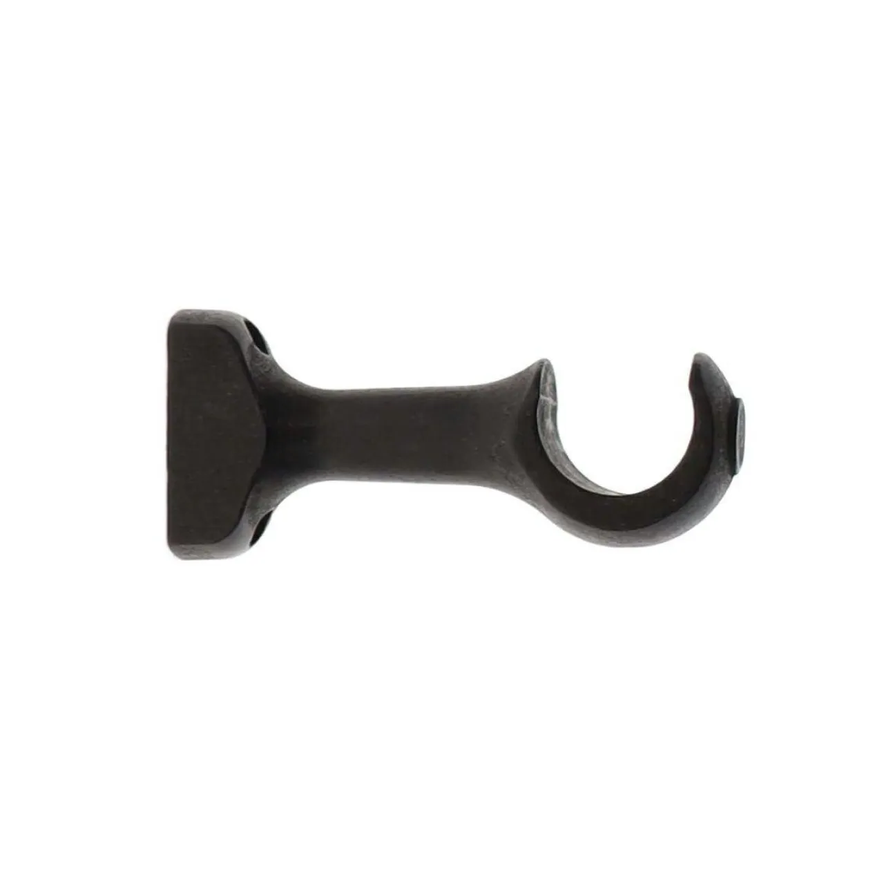 LUANCE Lot de 2 supports tringle fixe bois (L11.5 cm/ D28 mm) Nils gouttière mat Noir Discount