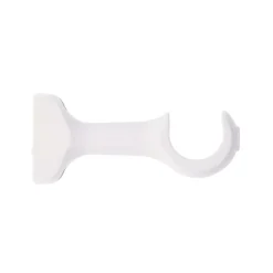 LUANCE Lot de 2 supports tringle ouverts bois (L115 / D28 mm) Nils Blanc Clearance