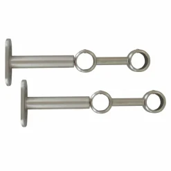 LUANCE Lot de 2 supports tringles doubles extensibles (L150 - L195 / D20 mm) Jim Argent New