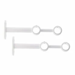 LUANCE Lot de 2 supports tringles doubles (L150 / D20) Jim mat Blanc Sale