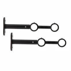 LUANCE Lot de 2 supports tringles doubles extensibles (L150 / D20) Jim mat Noir Online
