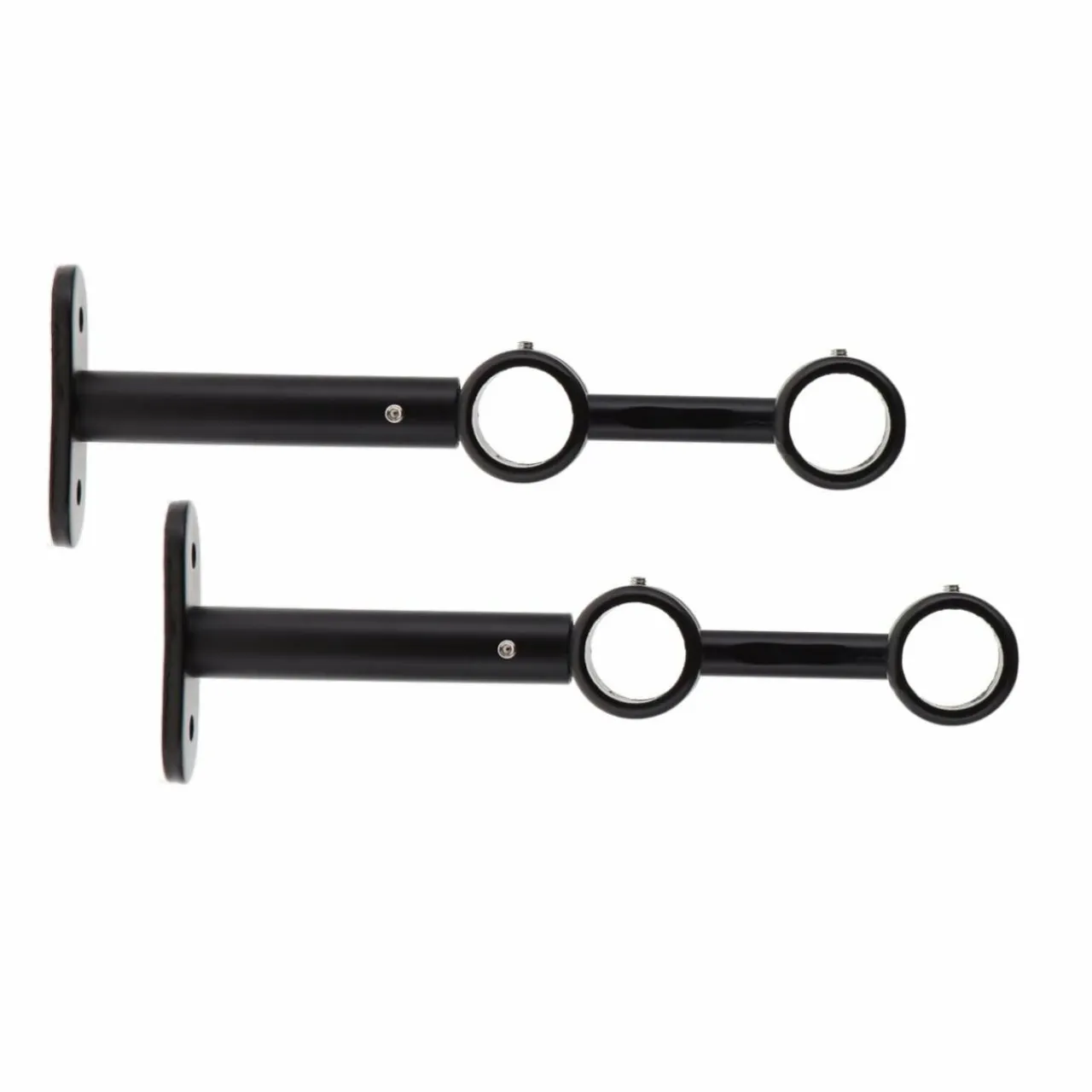 LUANCE Lot de 2 supports tringles doubles extensibles (L150 / D20) Jim mat Noir Online