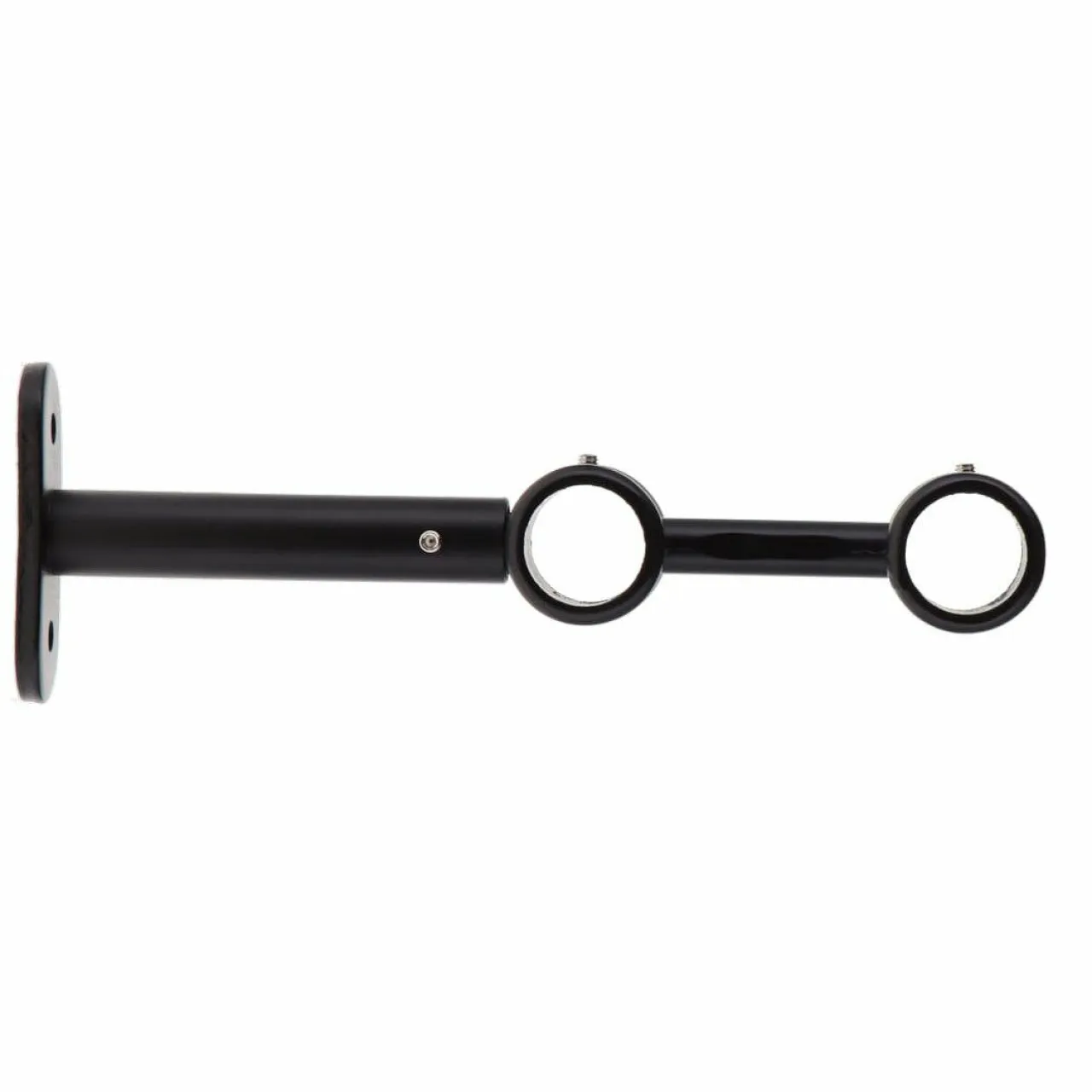 LUANCE Lot de 2 supports tringles doubles extensibles (L150 / D20) Jim mat Noir Online