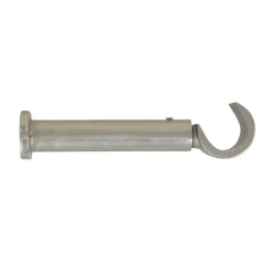 LUANCE Lot de 2 supports tringles (L90 / D20 mm) Jim gouttière mat Argent Outlet