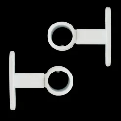 LUANCE Lot de 2 supports tringles (L50 / D20 mm) Jim mat Blanc Discount