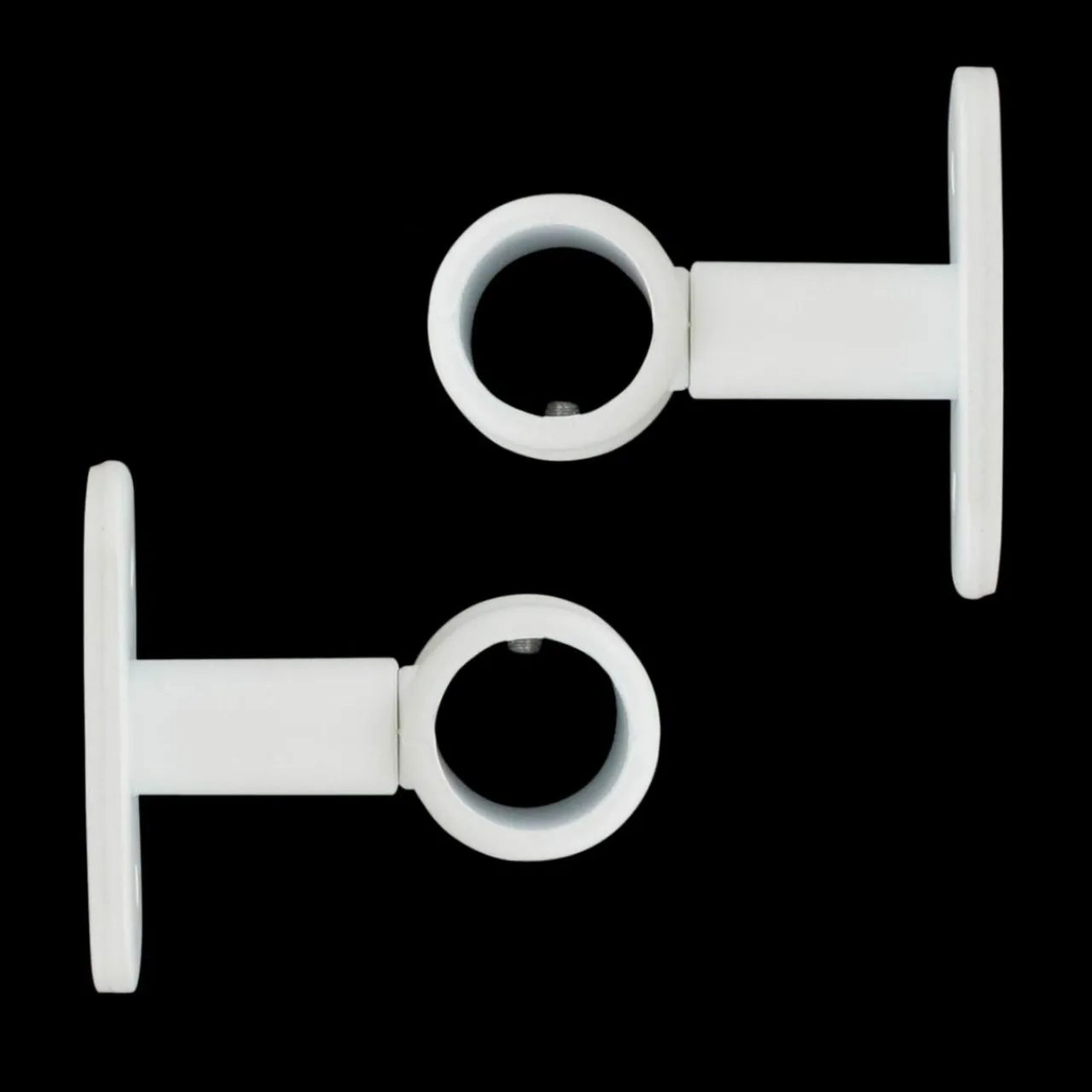 LUANCE Lot de 2 supports tringles (L50 / D20 mm) Jim mat Blanc Discount