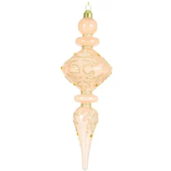 KAEMINGK Lot de 2 suspensions de Noël en verre (H24 cm) Reflet de Minuit Rose Rose poudré Online