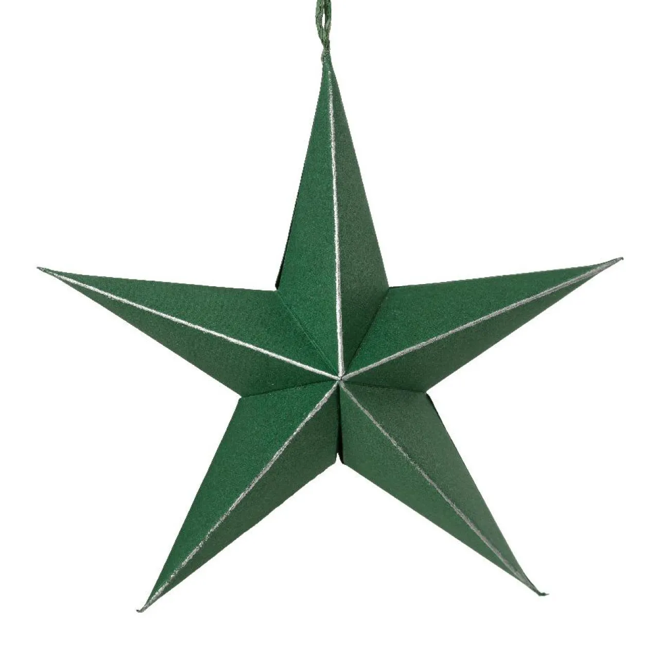 KAEMINGK Lot de 4 suspensions en papier (D15 cm) Astre de Papier Vert romarin Sale