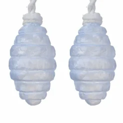 KAEMINGK Lot de 2 suspensions en verre (H12 cm) Olive Bleu clair Discount