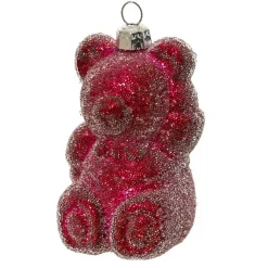 KAEMINGK Lot de 2 suspensions (H8 cm) Ourson en sucre Rouge Hot