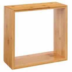 ATMOSPHERA Lot de 3 étagères bambou (H15-20-25 cm) Cube Fixy Naturel Bois Outlet