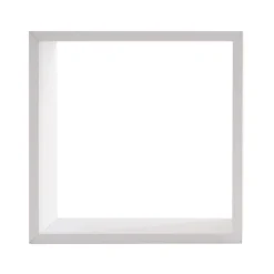 ATMOSPHERA Lot de 3 étagères bois (H24-27-30 cm) Cube Blanc Hot