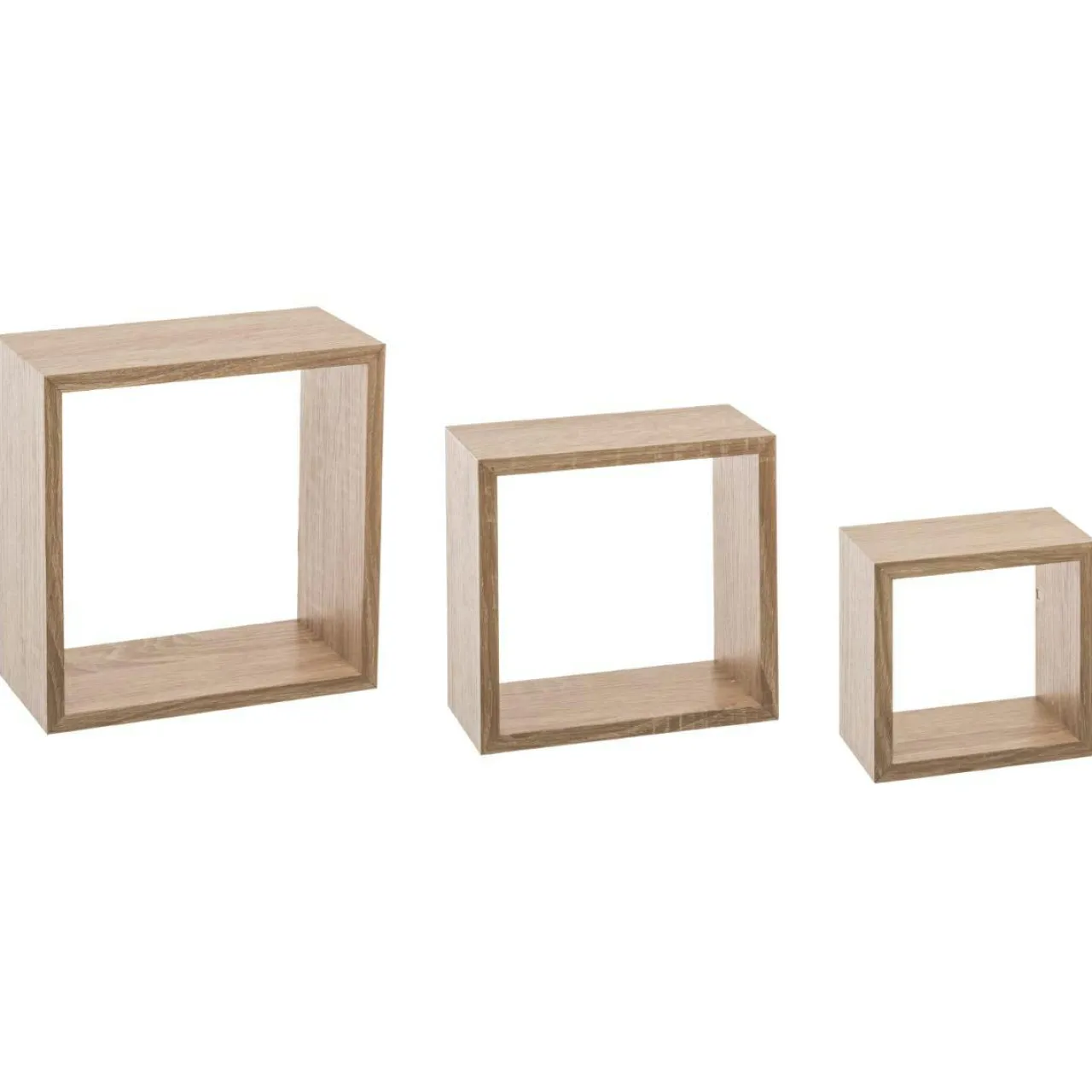 ATMOSPHERA Lot de 3 étagères (H15-20-25 cm) Cube Naturel Bois Sale