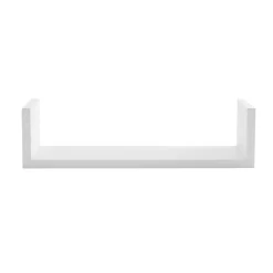 ATMOSPHERA Lot de 3 étagères murales en bois (L22-32-42 cm) Bord Blanc Best