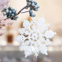 KAEMINGK Lot de 12 étoiles de Noël à suspendre (H10 cm) Morzine Blanc Online