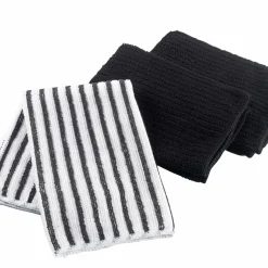 DOUCEUR D'INTERIEUR Lot de 3 torchons Cuistot Noir New