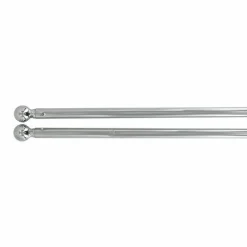 LUANCE Lot de 2 tringles rondes extensibles (L80 cm) Chrome Gris Discount