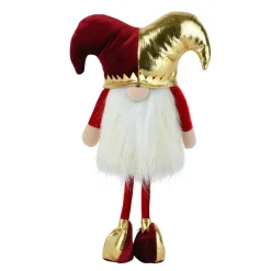 KAEMINGK Lutin de Noël debout (H39 cm) Arlequin et doré Bordeaux Best