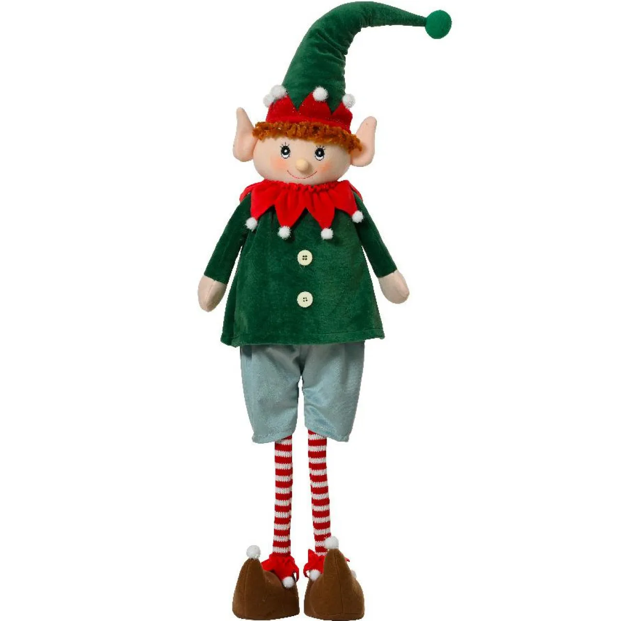 KAEMINGK Lutin de Noël debout (H95 cm) Elfe Malo Vert Multicolore Outlet