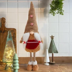 KOOPMAN Lutin de Noël debout (H64 cm) Miss Caramélio Beige Clearance