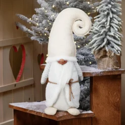 KOOPMAN Lutin de Noël (H51 cm) Mister Croquineige Blanc New
