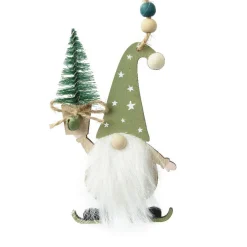 KAEMINGK Lutin de Noël à suspendre (H11 cm) Mon sapin Vert Discount