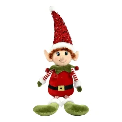 CHRISTMAS DREAM Lutin farceur à asseoir (H57 cm) Pipo en Père Noël Multicolore New